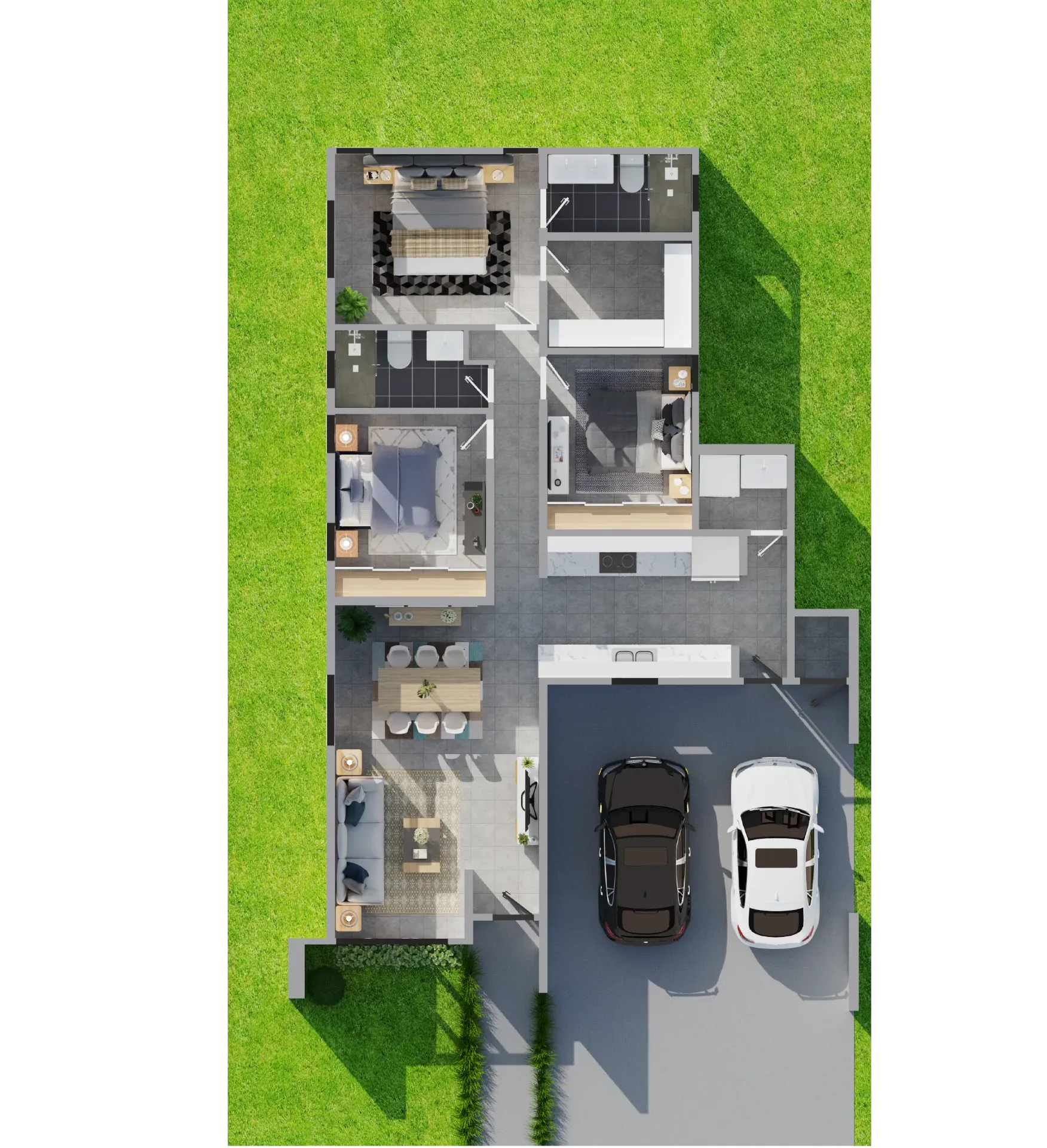 Isometric 3D view of the layout of a Masías at the Hills home (2 of 4)